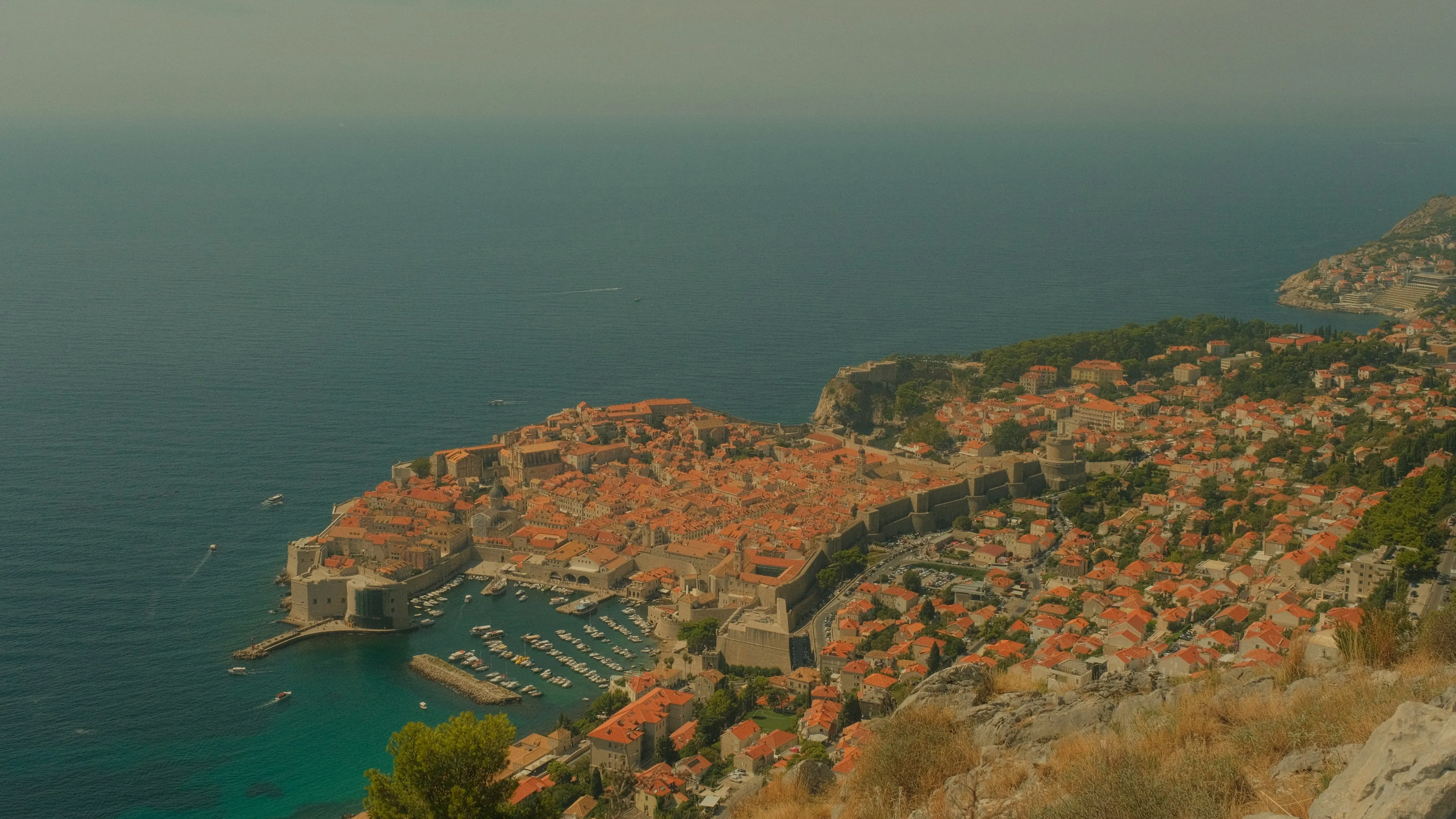 Dubrovnik old town and the Adriatic coast